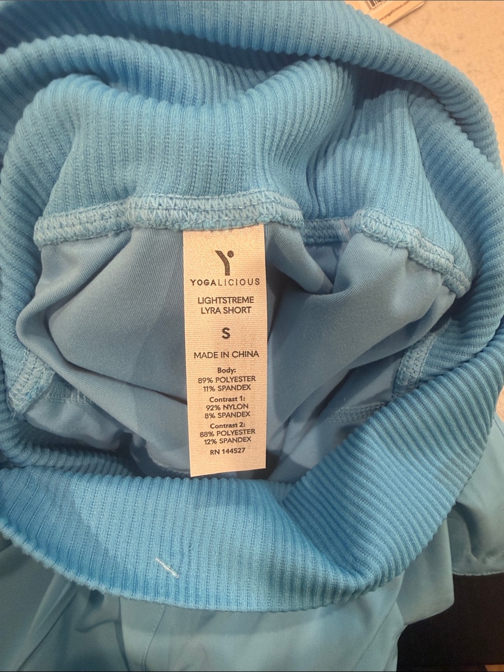 NWT Yogalicious Bonnie Blue Rib Seamless Claire Bra & Lightstreme Lyra Short, S - Picture 8 of 9